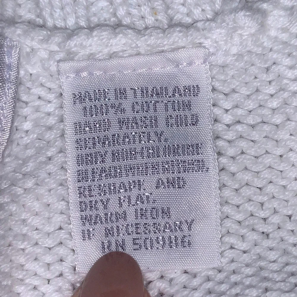 Jeanne Pierre Women’s White Sleeveless Sweater Size Large - Picture 3 of 7